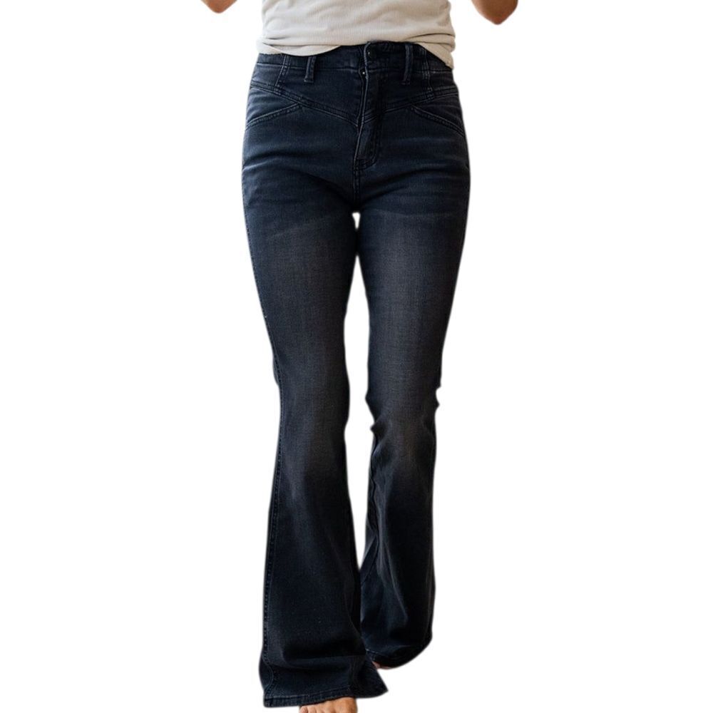 KanCan Black Denim Willow Front Seam Flare Jeans 29